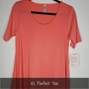 LuLaRoe Perfect T XS Solid Coral NEW